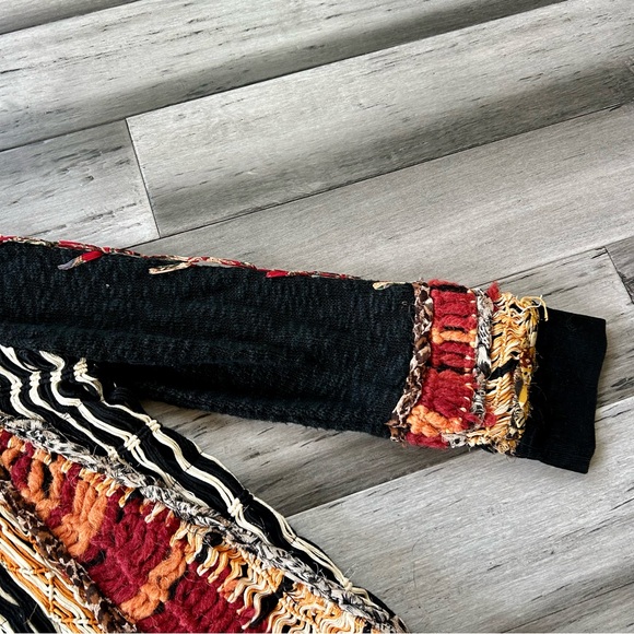 Vintage Y2K Sandy Starkman Mixed Media Multi Fabric Longline Cardigan Sweater - Picture 4 of 16